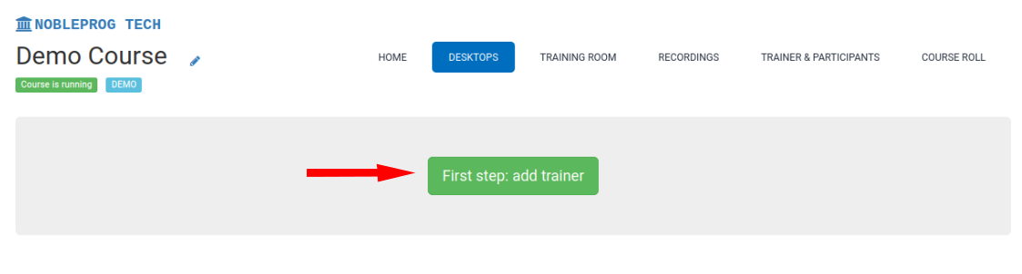 Adding a Trainer - First Step